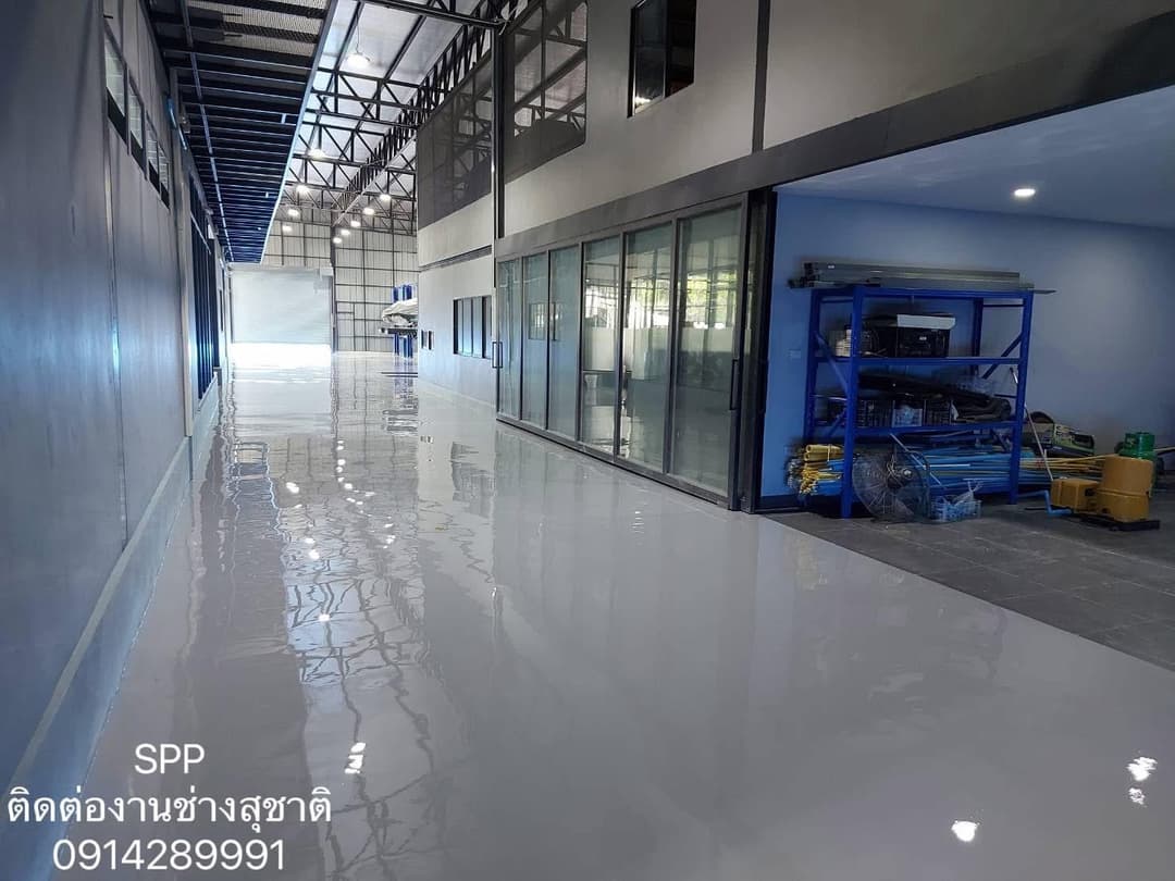 งานพื้น Epoxy self leveling @โชว์รูมรถหรู เกษตรนวมินทร์