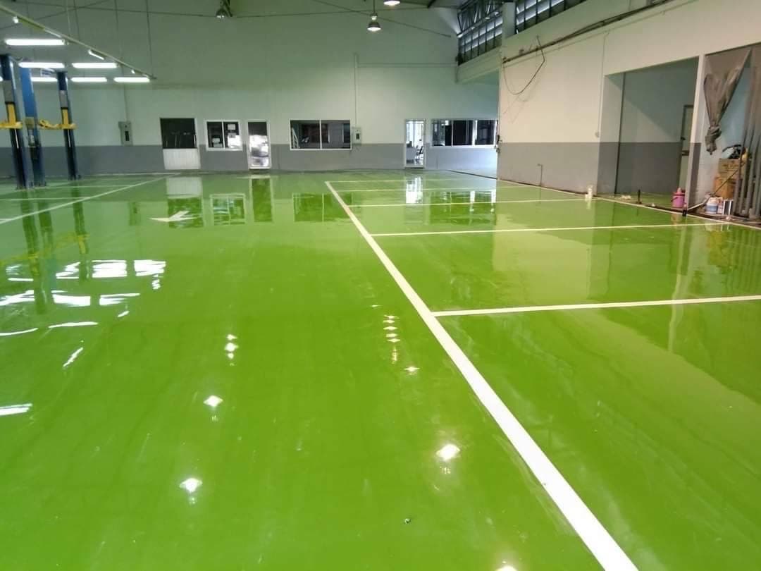 งานพื้น Epoxy self leveling @อีซูซุวังจันทร์