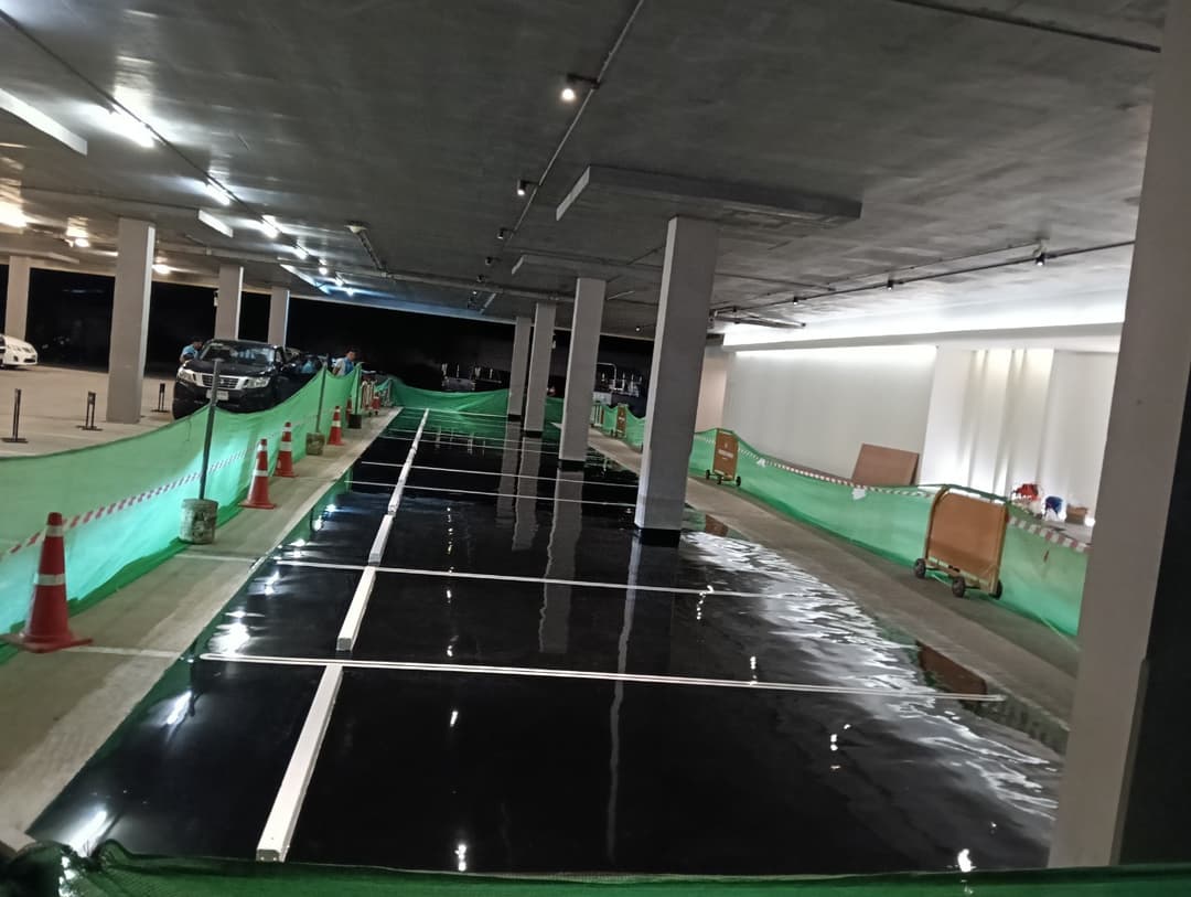 งานพื้น Epoxy self leveling @โรงแรมรัชดา