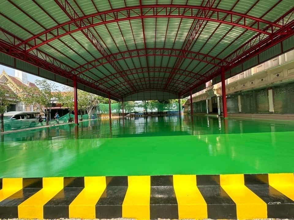 งานพื้น Epoxy coating @วัดครุนอก